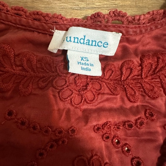 Sundance Women’s Rust Colored Embroidered Top XS - Picture 4 of 9